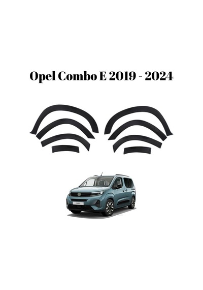 Opel Combo E 2019 2020 2021 2022 2023 2024 Uyumlu Kapı Ve Çamurluk Koruma Premium Dodik Seti Siyah 8 Parça Tam Set