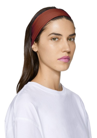 Saç Bandı Pamuk Kadın Bandana Spor Kafa Bandı Headband Kahverengi