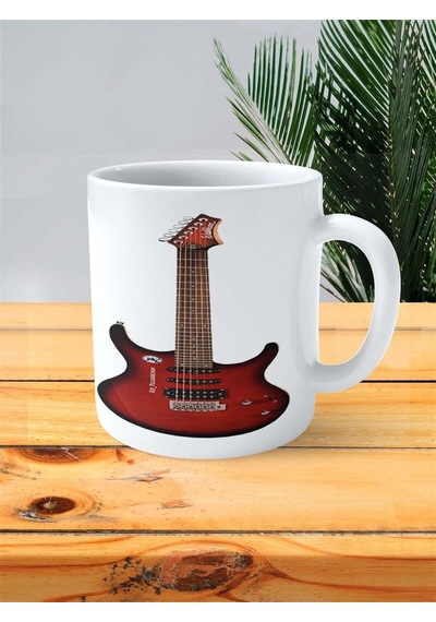 Bass Gitar Baskılı Kupa Bardak Kişiye Özel Model 2 Çok Renkli