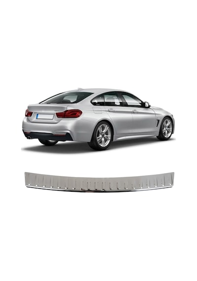 Bmw 4 Serisi F36 Grand Coupe Uyumlu 2014-2018 Krom Arka Tampon Üstü Koruma Paslanmaz Çelik