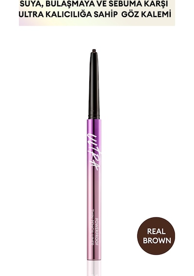 Missha Pürüzsüz Çizim Sağlayan İnce Tasarımlı , Suya Dayanıklı Göz Kalemi Thin Pencil Liner (Real Brown)