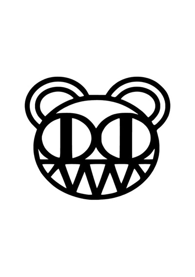 Radiohead Bear Sticker 10 X 8 Cm