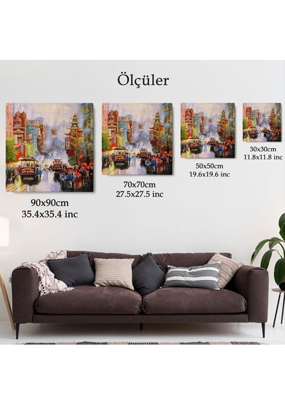 Es10 Aşağı California Sokak Gelen Nob Hill Thomas Duvar Tablosu-5825 (70 x 70)