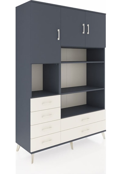 Hyperion Dolap 9 Raflı 6 Çekmeceli 3 Kapaklı 132x44x195 Antrasit-antrasit/aytaşı Antrasıt/aytası Hyperion Dolap 9 Raflı 6 Çekmeceli 3 Kapaklı 132x44x195 Antrasit-antrasit/aytaşı Antrasıt/aytası