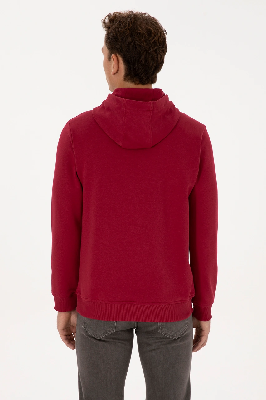 U.S. Polo Assn. Erkek Koyu Frambuaz Sweatshirt 50313718-VR104