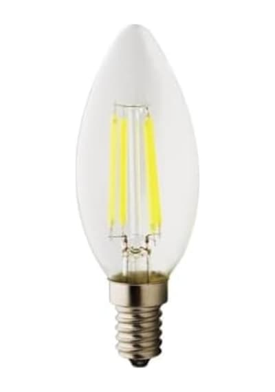 Rustik Led Filament Ampul 4 Watt E14 Duy Sarı Işık Dekoratif Vintage Aydınlatma 1, Şeffaf Cam C35