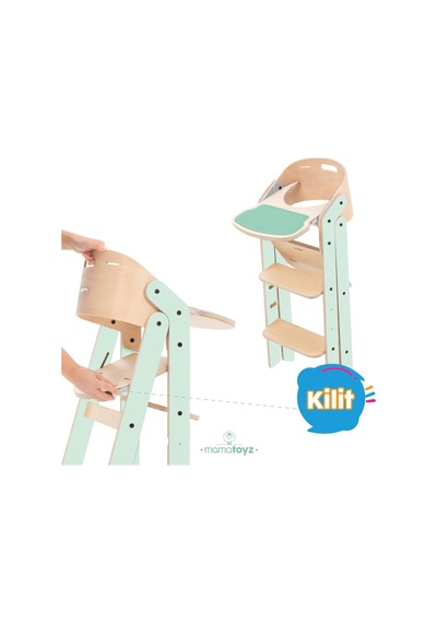 Mychair Katlanır Mama Sandalyesi All-ın-one Mint Rengi Foldable Highchair All-ın-one Mint Colour
