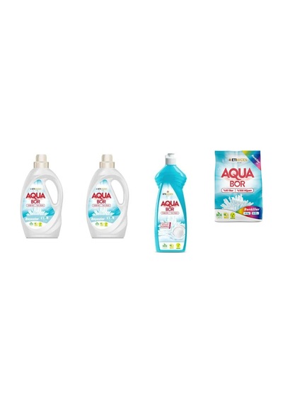 Aquabor Doğal Mineralli Sıvı Beyaz + Sıvı Beyaz + Elde Bulaşık + 4 Kg Renkliler 4 Lü Set 37237177