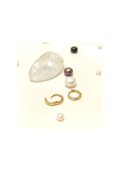 10mm Döküm Klaşik Mini Halka Küpe 14 Ayar Altın