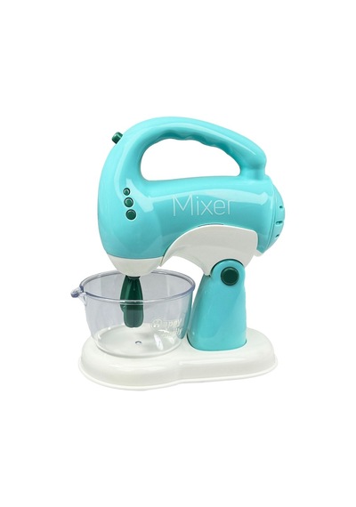 Sesli Işıklı Pilli 360 Derece Dönen Full Fonksiyon Mikser- Pilli Mixer Oyuncak Mikser Hamur Makinesi Mavi