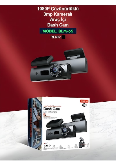1080p Wi-fi Mini Araç Kamerası 170 Geniş Açı, Gece Görüş, Döngüsel Dvr Kayıt, Dash Araba Cam