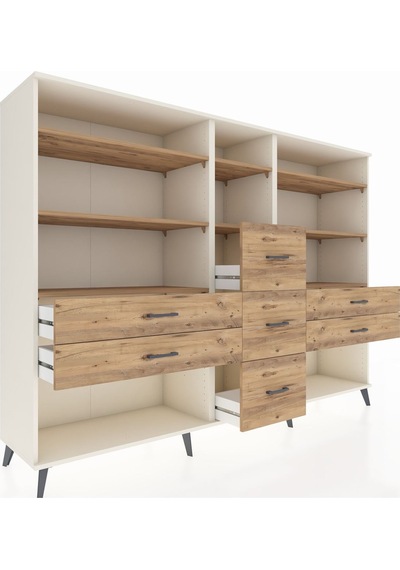 Hyperion Dolap 8 Raflı 7 Çekmeceli 220x44x163 Aytaşı-çam Atlas Çam - Aytası Hyperion Dolap 8 Raflı 7 Çekmeceli 220x44x163 Aytaşı-çam Atlas Çam - Aytası