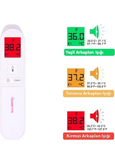 Saubern Baby BNT9602 Dijital Temassız Vücut ve Alından Ateş Ölçer