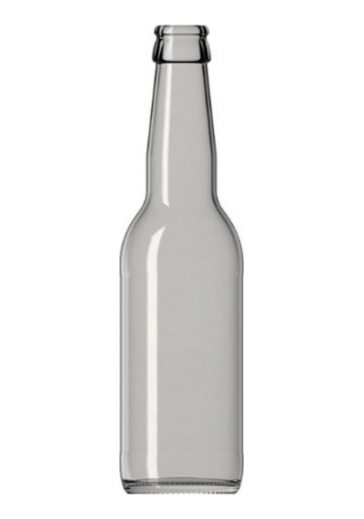 Şeffaf Cam Şişe Tombul 330 Ml 100 Adet