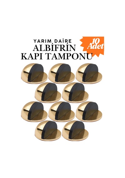 10 Adet Albifrin Yarım Daire Yapışkanlı Kapı Tamponu Kapı Stoperi Metal Kapı Stopu Durdurucu 10 Adet Albifrin Yarım Daire Yapışkanlı Kapı Tamponu Kapı Stoperi Metal Kapı Stopu Durdurucu