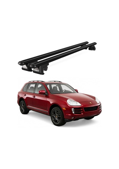 Venüs Porsche Cayenne 2002-2010 Uyumlu Siyah Ara Atkı Port Bagaj Tavan Barı