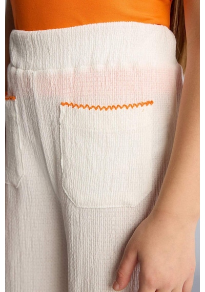 Defacto Wıde Leg Bürümcük Pantolon Kız Çocuk H4516a826smer91 Ekru-er91
