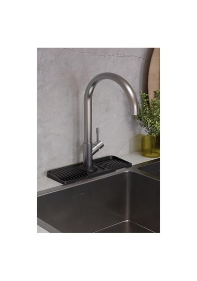 Elastik Silikon Musluk Matı - Mutfak Ve Banyo İçin Su Tutucu 2li