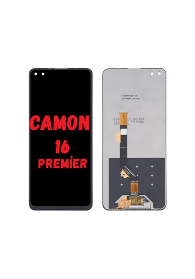 Tecno Camon 16 Premier Lcd Ekran Dokunmatik Siyah Çıtasız