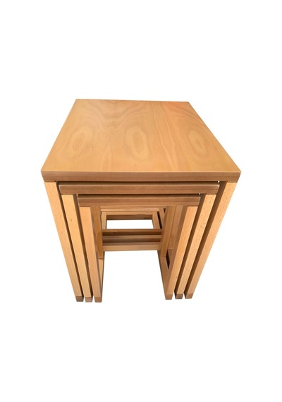 Riva 3'Lü C Zigon Sehpa-Naturel-Tamamı Ahşap
