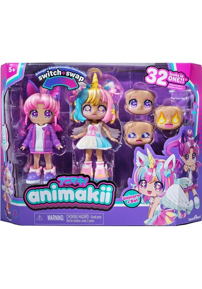 Animakii Bebek Ve Aksesuar Seti - Unicorn Ve Bat