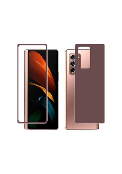 Samsung Uyumlu Galaxy Z Fold 2 Ön Arka 5D Temperli Ekran Koruyucu