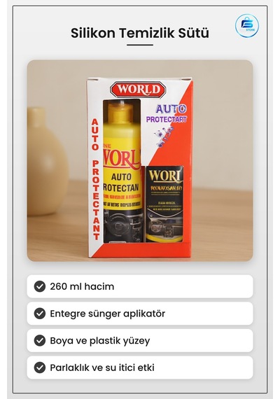 Oto Bakım Seti Silikon Süngerli Temizlik Sütü 260 Ml Araç Boya Gö