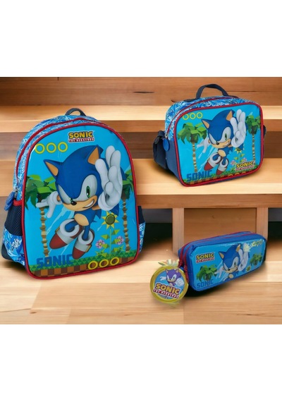Sonic Anaokulu Çantası-beslenme Çantası Ve Kalem Kutu Çok Renkli