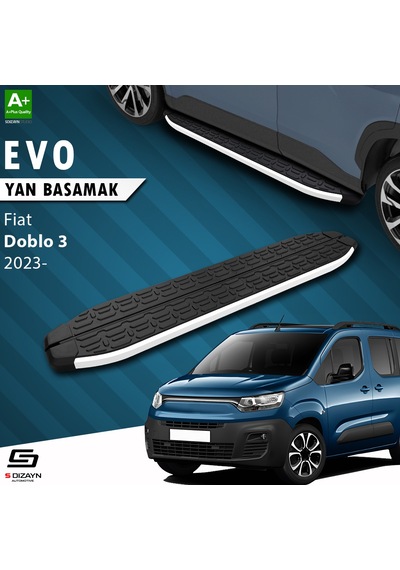 S-dizayn Fiat Doblo 3 Evo Aluminyum Yan Basamak 203 Cm 2023 Üzeri