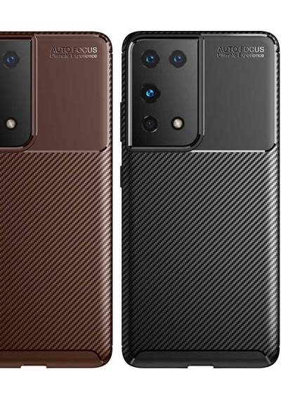 Samsung Uyumlu Galaxy S21 Ultra Kilif Karbon Silikon Case 389460052