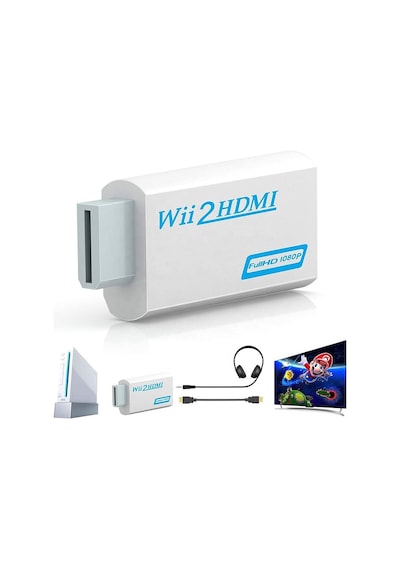 Wii Hdmi Adaptör Dönüştürücü Hd 1080p Uyumlu Çevirici