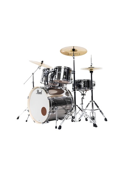 Pearl Exx725br/c21 Export Exx Smokey Chrome 5 Parça 22b/12t/13t/16f/14s Aksamlı Ve Zilli Akustik Davul Seti