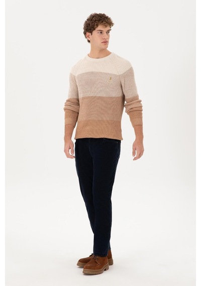 U.S. Polo Assn. Erkek İnce Fitilli Slim Fit Kadife Pantolon Lacivert