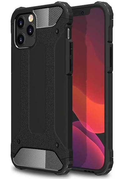 Noktaks - Apple Uyumlu iPhone   12 Pro Max - Kılıf   Çift Katman Zırh Tank Crash Military Kapak - Siyah