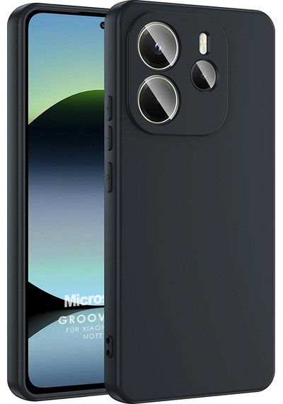 Microsonic Xiaomi Redmi Note 14 5g Kılıf Groovy Soft Siyah -
