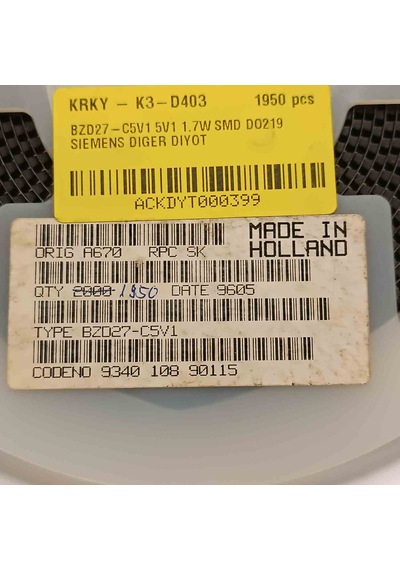 Bzd27-c5v1 5v1 1.7w Smd Do219 Siemens Diyot 10 Adet