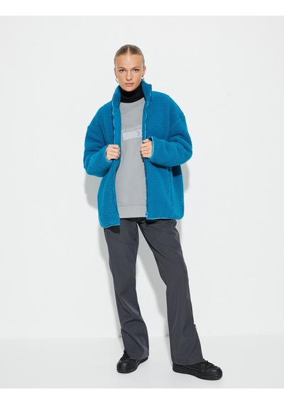 Koton Oversize Outdoor Mont Dik Yaka Cepli Fermuarlı Mavi 4wak00358ew 4WAK00358EW637 Mavi Koton Oversize Outdoor Mont Dik Yaka Cepli Fermuarlı Mavi 4wak00358ew 4WAK00358EW637 Mavi