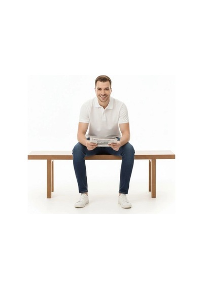 Barlashive Erkek Polo Yaka Düğmeli Pike Kumaş Tişört Regular Fit Kısa Kol T-shirt - Beyaz Çok Renkli