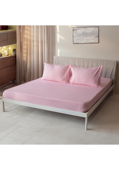 Lastikli Çarşaf Seti Yastık Kılıfı Dahil Pembe, 160 X 200 Genel