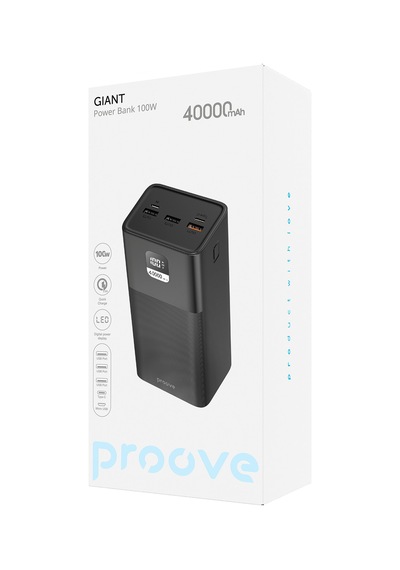Proove Power Bank Gıant 100w 40000mah Black siyah