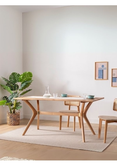 Bosco Pergel Ahşap Mutfak Masası 90x180 Natural