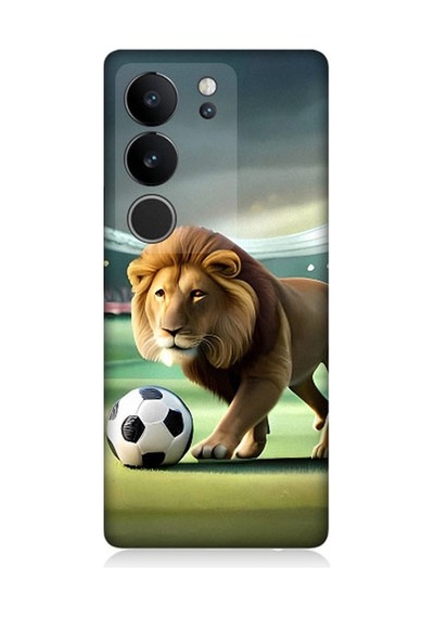 Vivo V29 5g Uyumlu Gol Atan Aslan Desenli Silikon Kılıf
