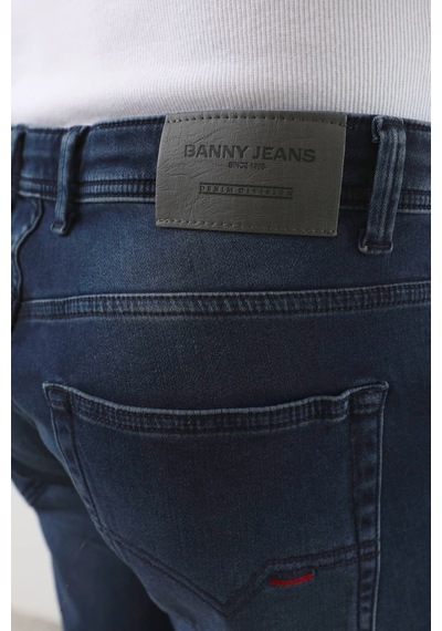 Banny Jeans Erkek Likralı Straight Fit Jean Pantolon Mavi