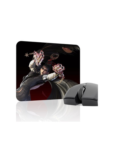 Bayonetta Kaymaz Dikişli Kauçuk Oyuncu Mousepad V3 - 22x18 Gaming Mouse Pad Fare Altlığı