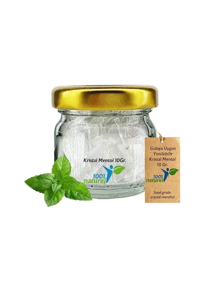 1001naturel Kristal Mentol Gıdaya Uygun Yenilebilir Granul Crystal Menthol 10 G