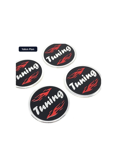 Trobus Jant Göbeği Alüminyum Yapıştırmalı Tuning Yazılı 4'lü 60 Mm