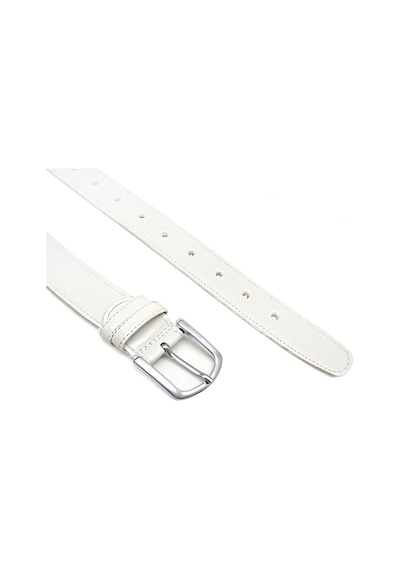 Rakerplus Beyaz Rugan 3,5 Cm 85-110cm Erkek Çocuk Klasik Kemer Beyaz