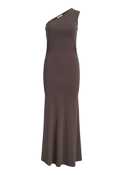 Jack & Jones Kadin Tek Omuz Kolsuz Uzun Elbise - Paulina - 12296483 Chocolate Martini
