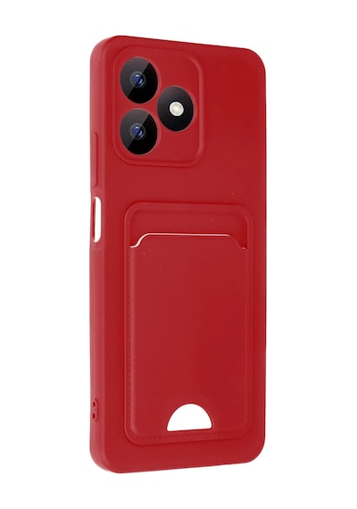 Newface - 578 - Realme Note 50 4g Kılıf Kelvin Kartvizitli Silikon - Csmo-tex - - Kırmızı