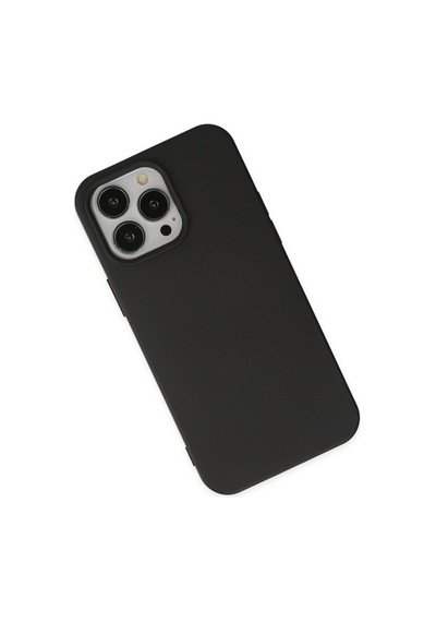 Apple İphone 14 Pro Max Kılıf Nano İçi Kadife Silikon - Siyah